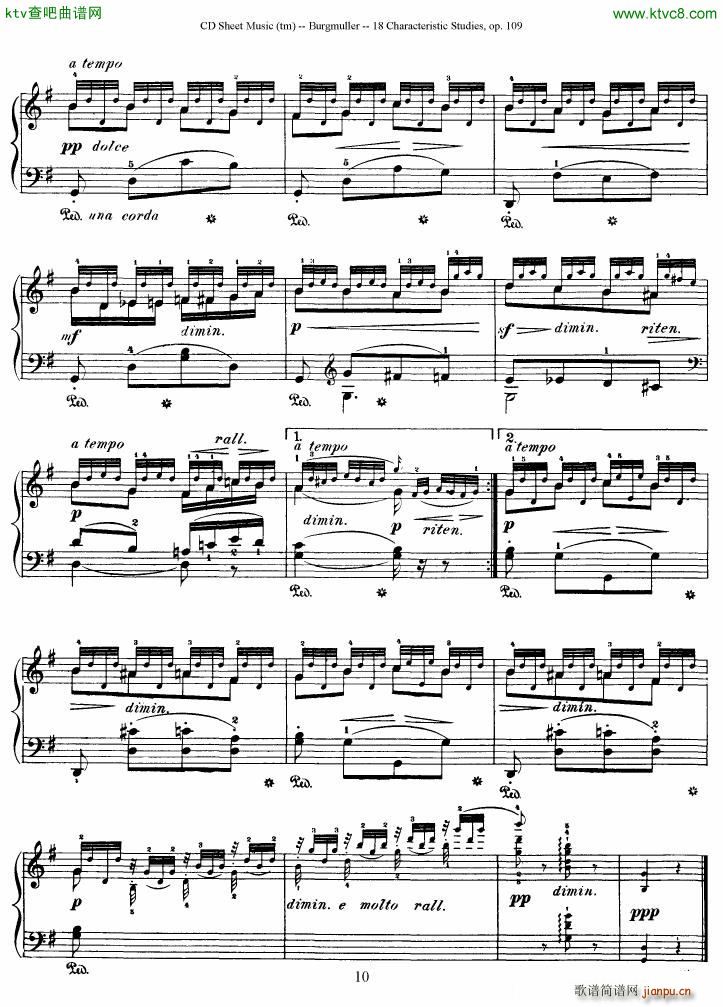 Burgmuller 18 characteristic studies op109(����V)10
