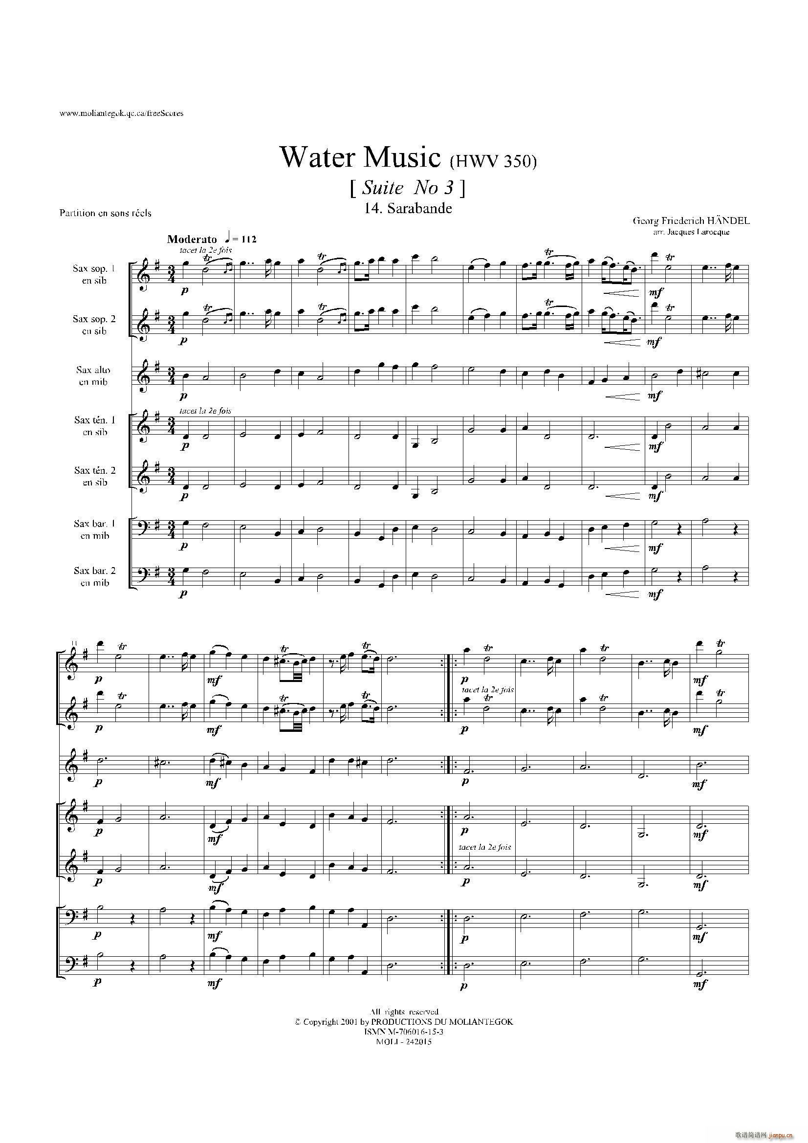 Water Music HWV 350 No 3 �_��˹����(���V)1