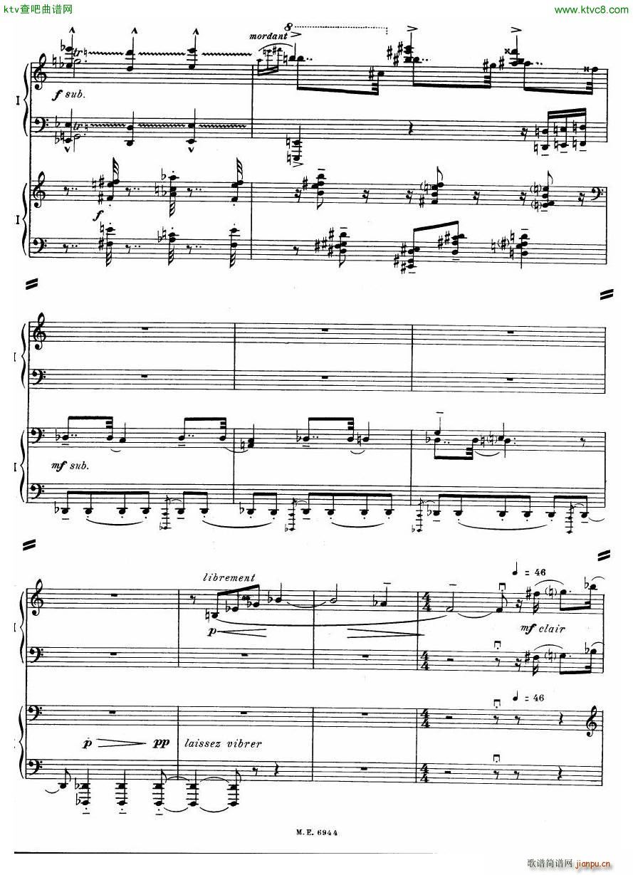 Auric Partita for two pianos(����V)20