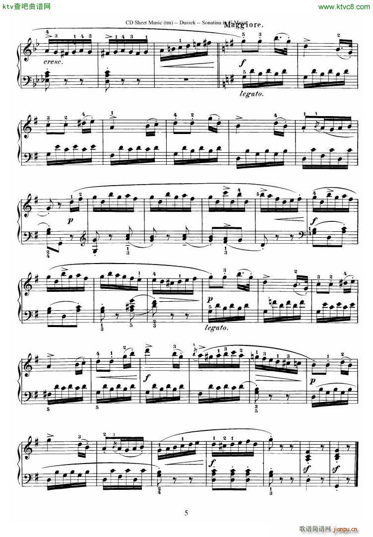 Dussek Sonatina in G Major(����V)5