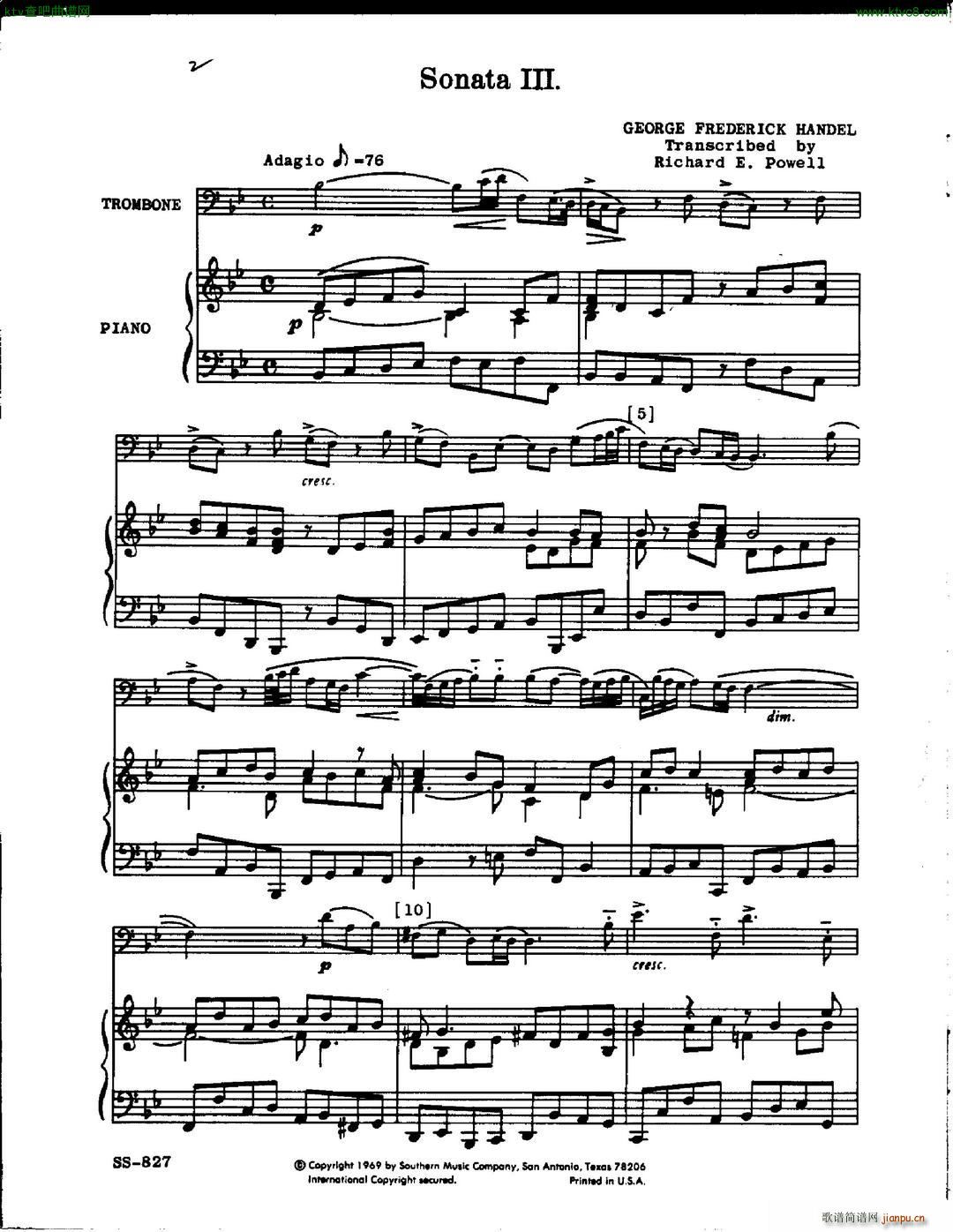 handel powell sonata no3 trombone(����V)1