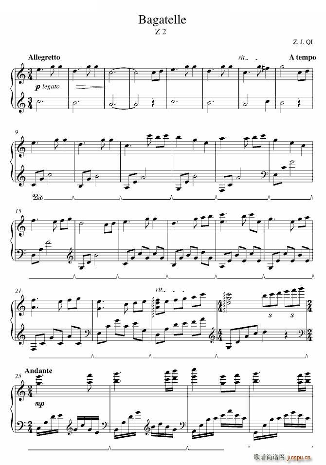 Z2 Bagatelle No 1 Bagatelle No 1(ʮ�ּ�����)1