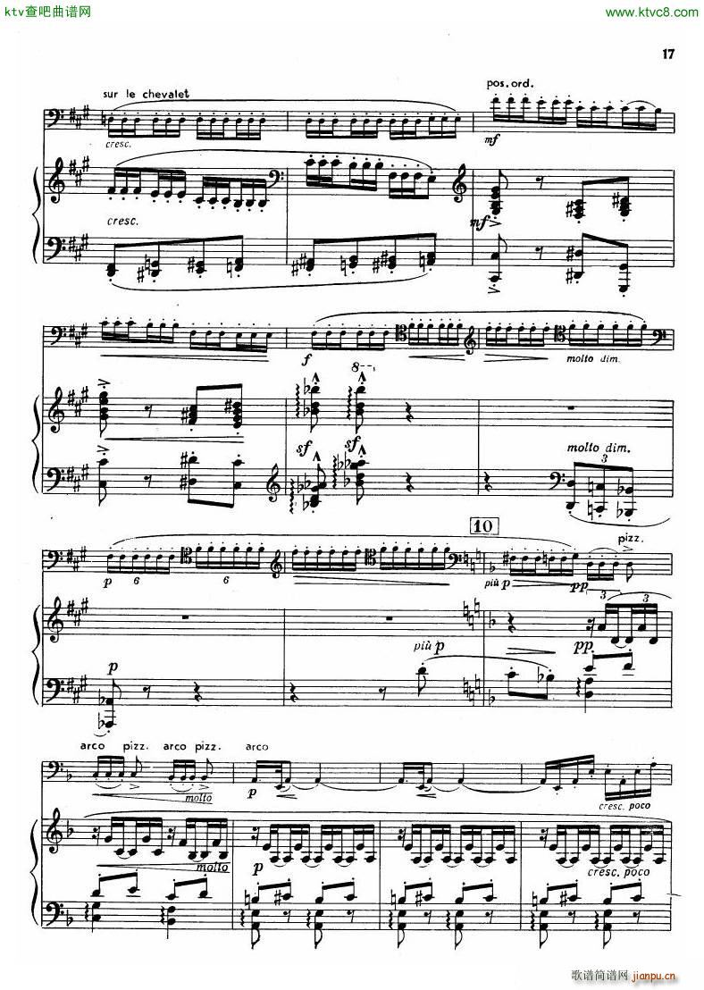 Debussy Sonata for Cello and Piano(����V)16