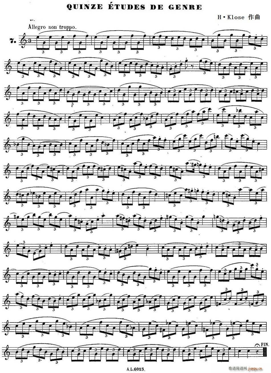 H Klose������ Quinze etudes de genre 7(ʮ�ּ�����)1