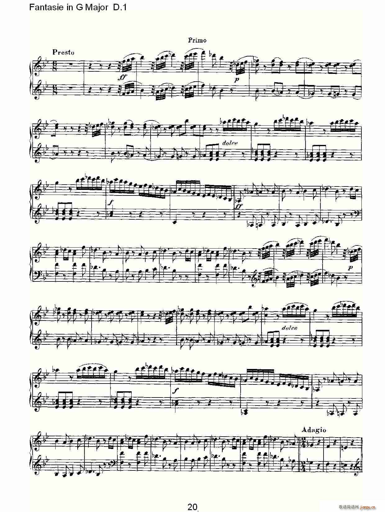 Fantasie in G Major D.1(ʮ�ּ�����)20