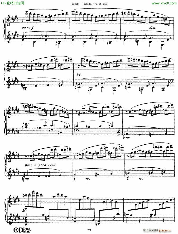 Franck Pr��lude Aria et Final(����V)29