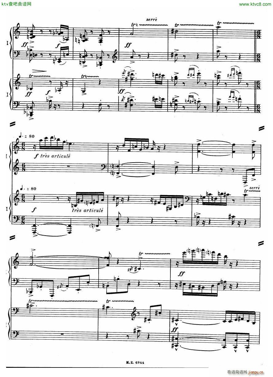 Auric Partita for two pianos(����V)38