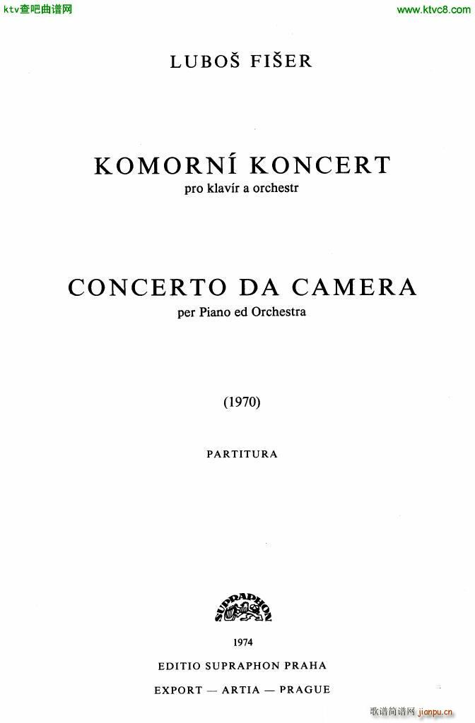 Fiser concerto da camera for piano full score(����V)1