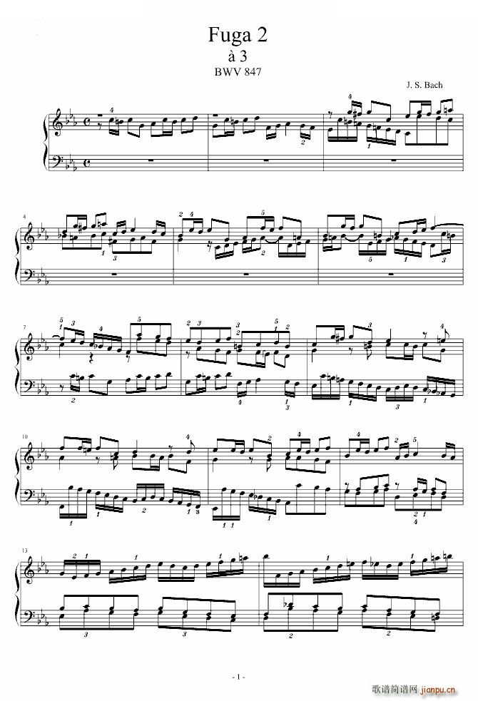 CС�{�x�� BWV847 ָ��(����V)1