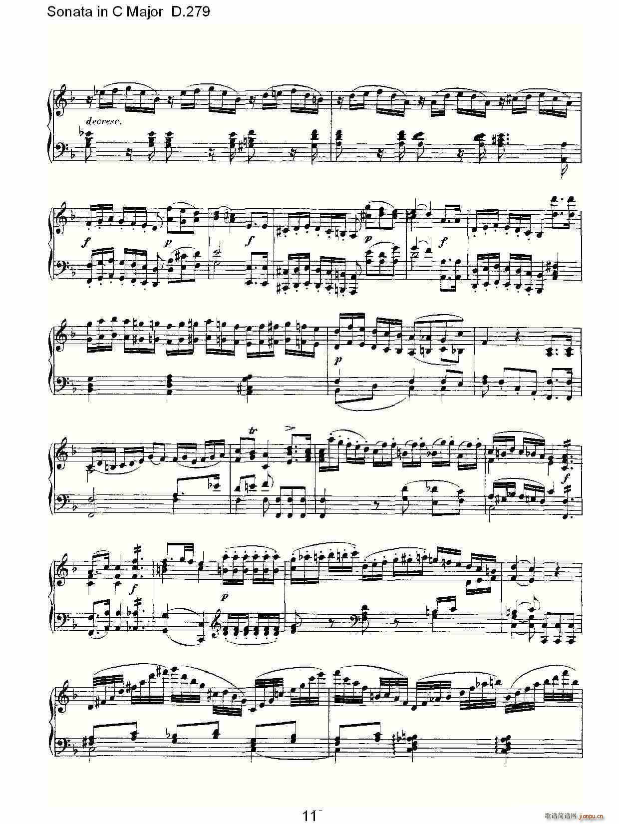 Sonata in C Major D.279(ʮ�ּ�����)11