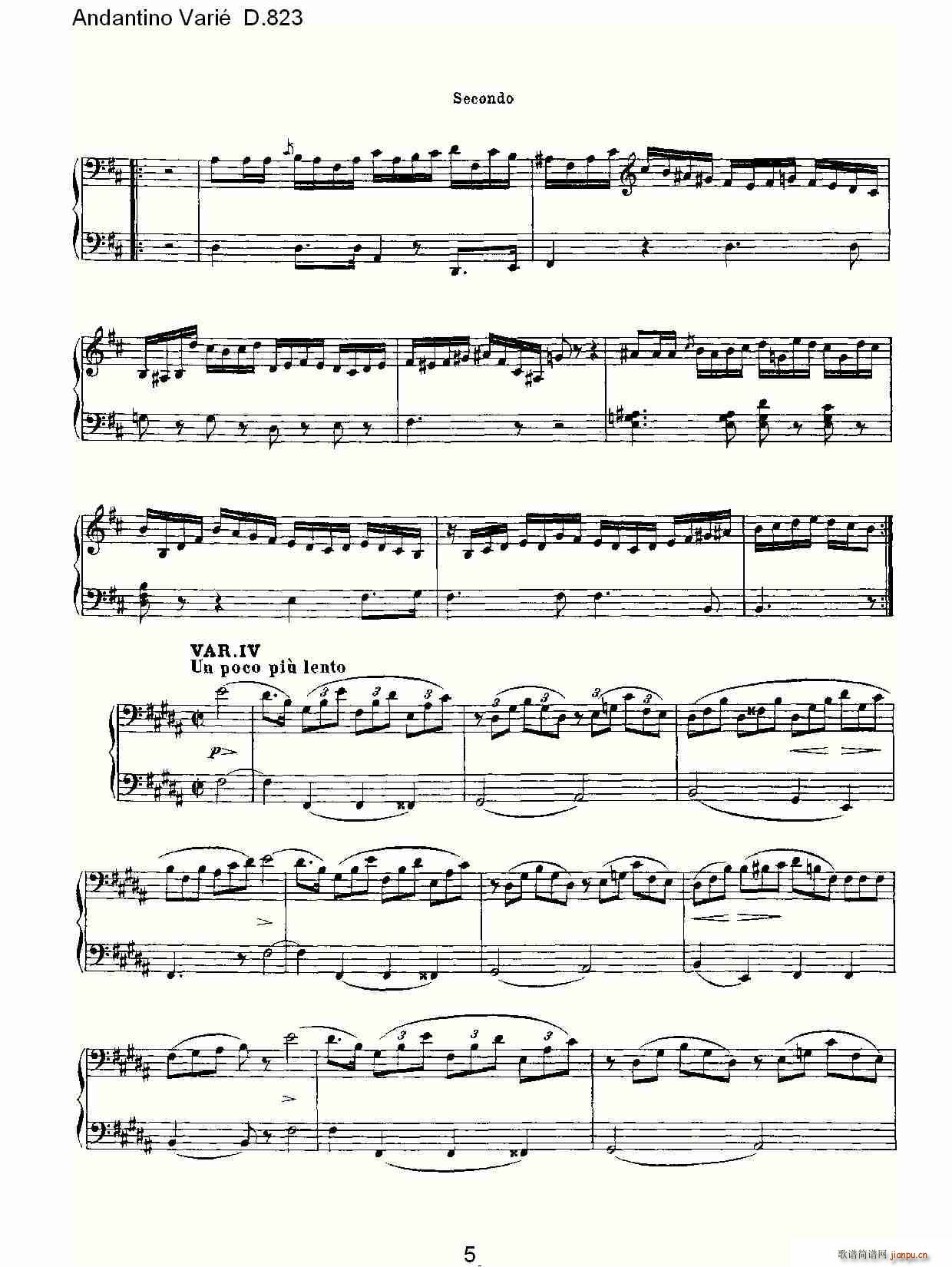 Andantino Vari�� D.823(ʮ�ּ�����)5