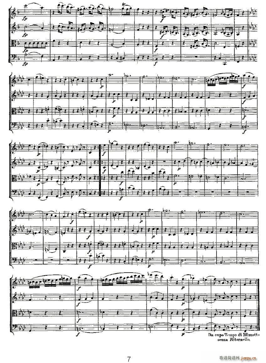 Quartet No 5 in F Major K 158 F���{�����Ҙ�(l�� )������(���V)7