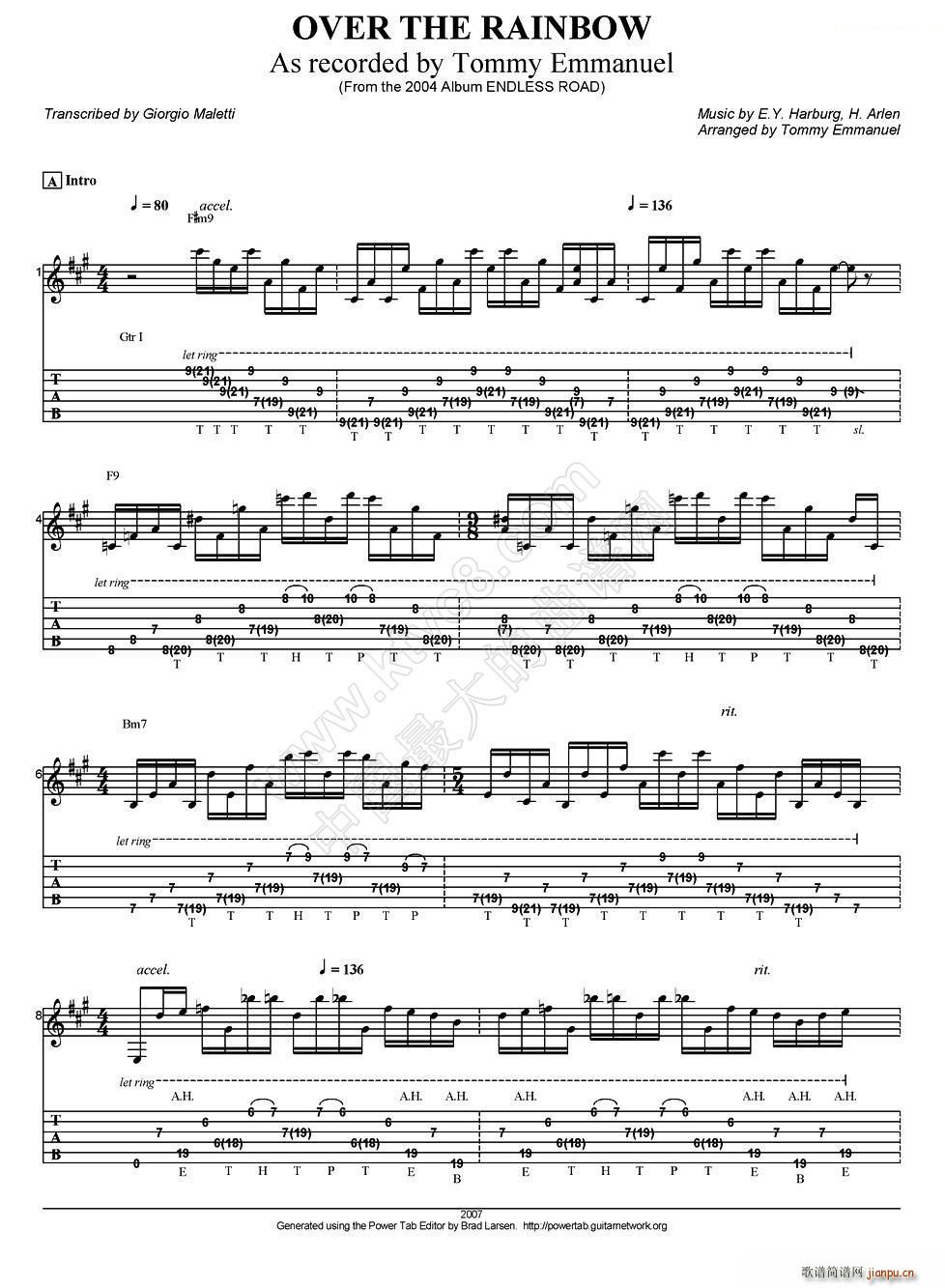 tommy emmanuel over the rainbow ָ������(�����V)1