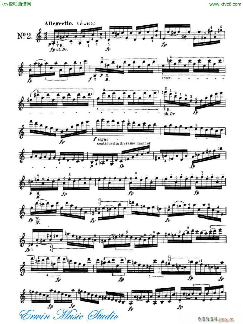 �_�� 24�׾�����Pierre Rode 24 Studi Per violino 01 08(ʮ�ּ�����)3