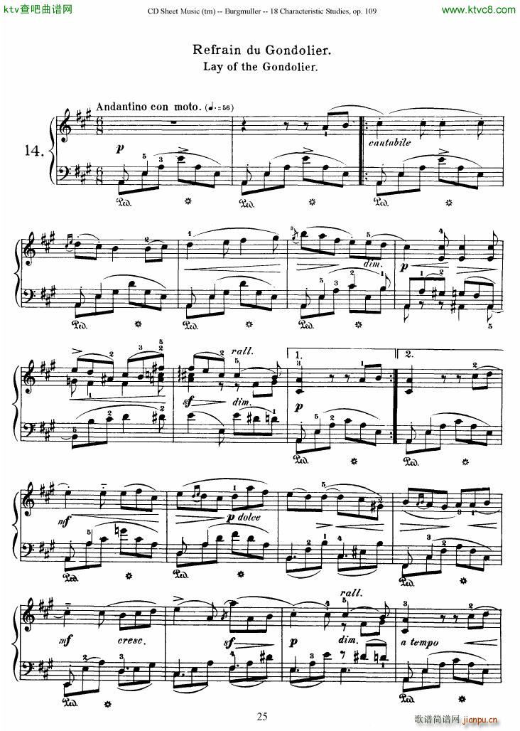 Burgmuller 18 characteristic studies op109(����V)25