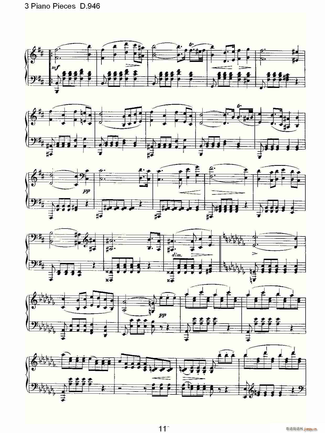 3 Piano Pieces D.946(����V)11