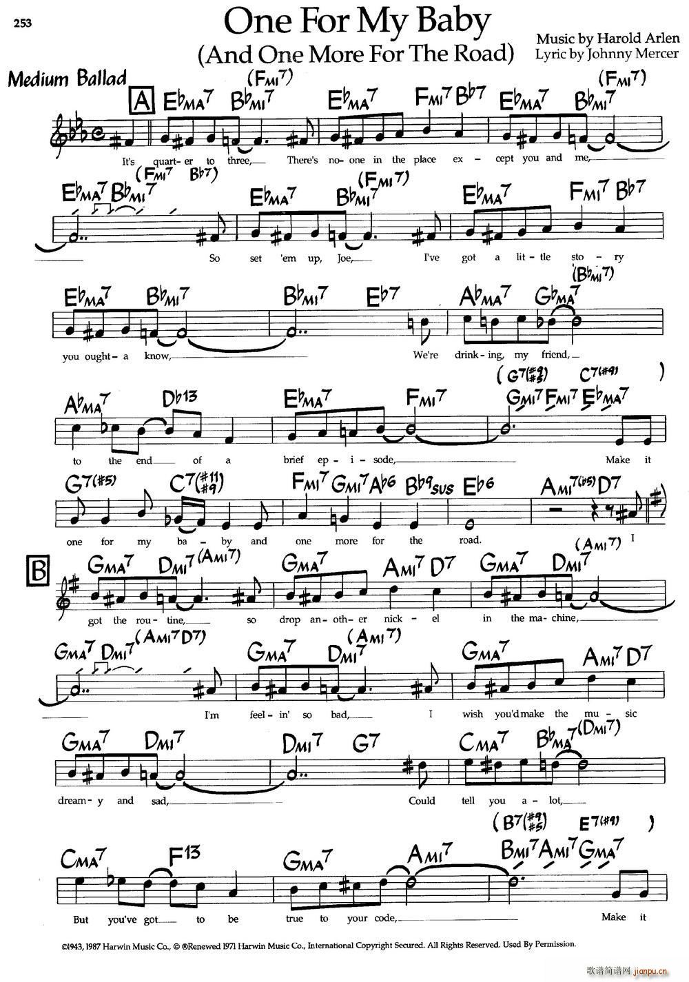 One For My Baby ��ʿ�����(����V)1