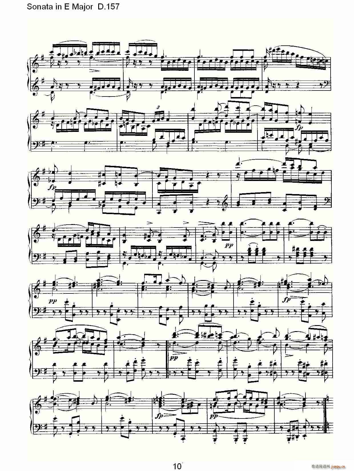 Sonata in E Major D.157(ʮ�ּ�����)10
