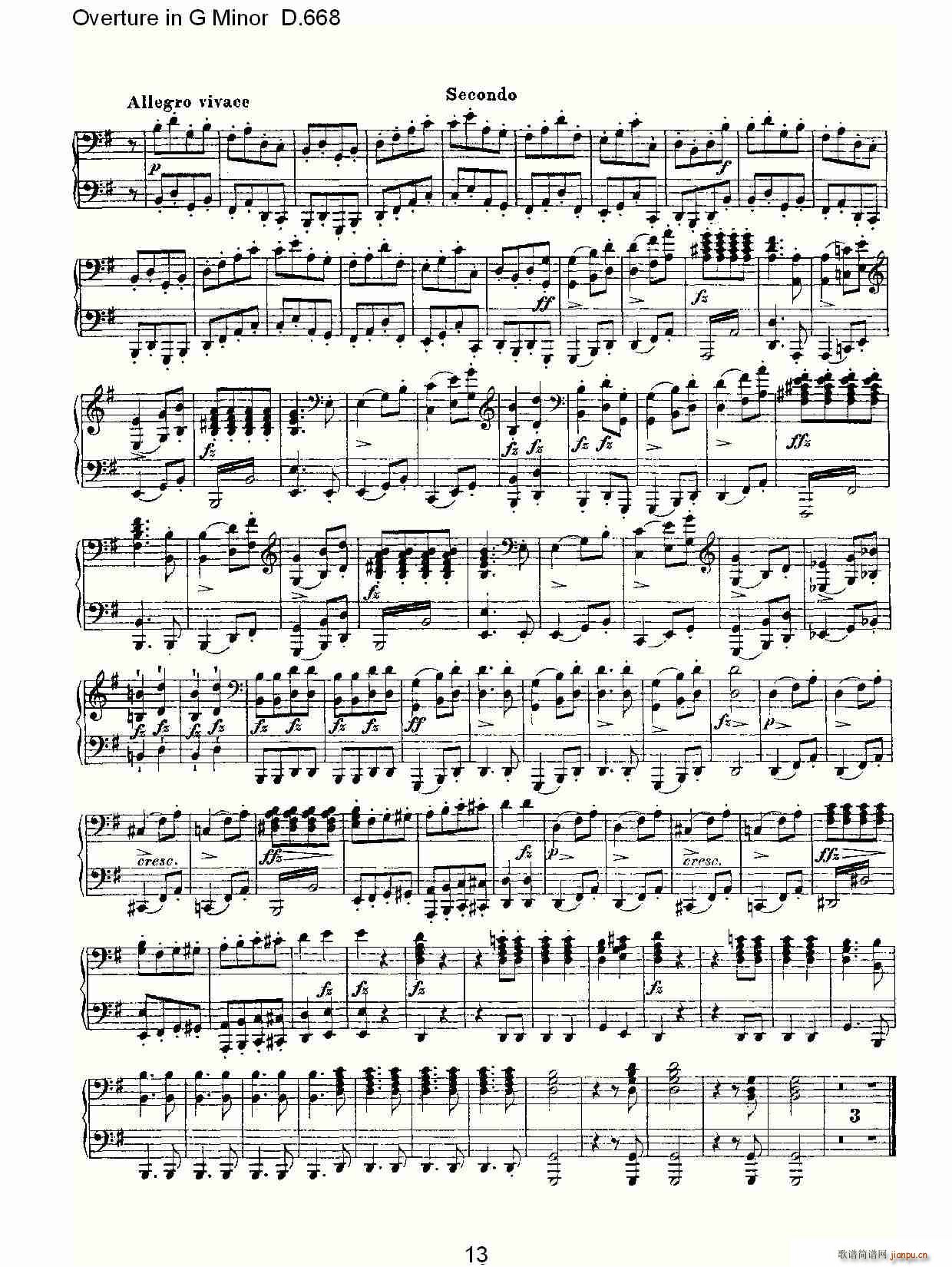 Overture in G Minor D.668(ʮ�ּ�����)13