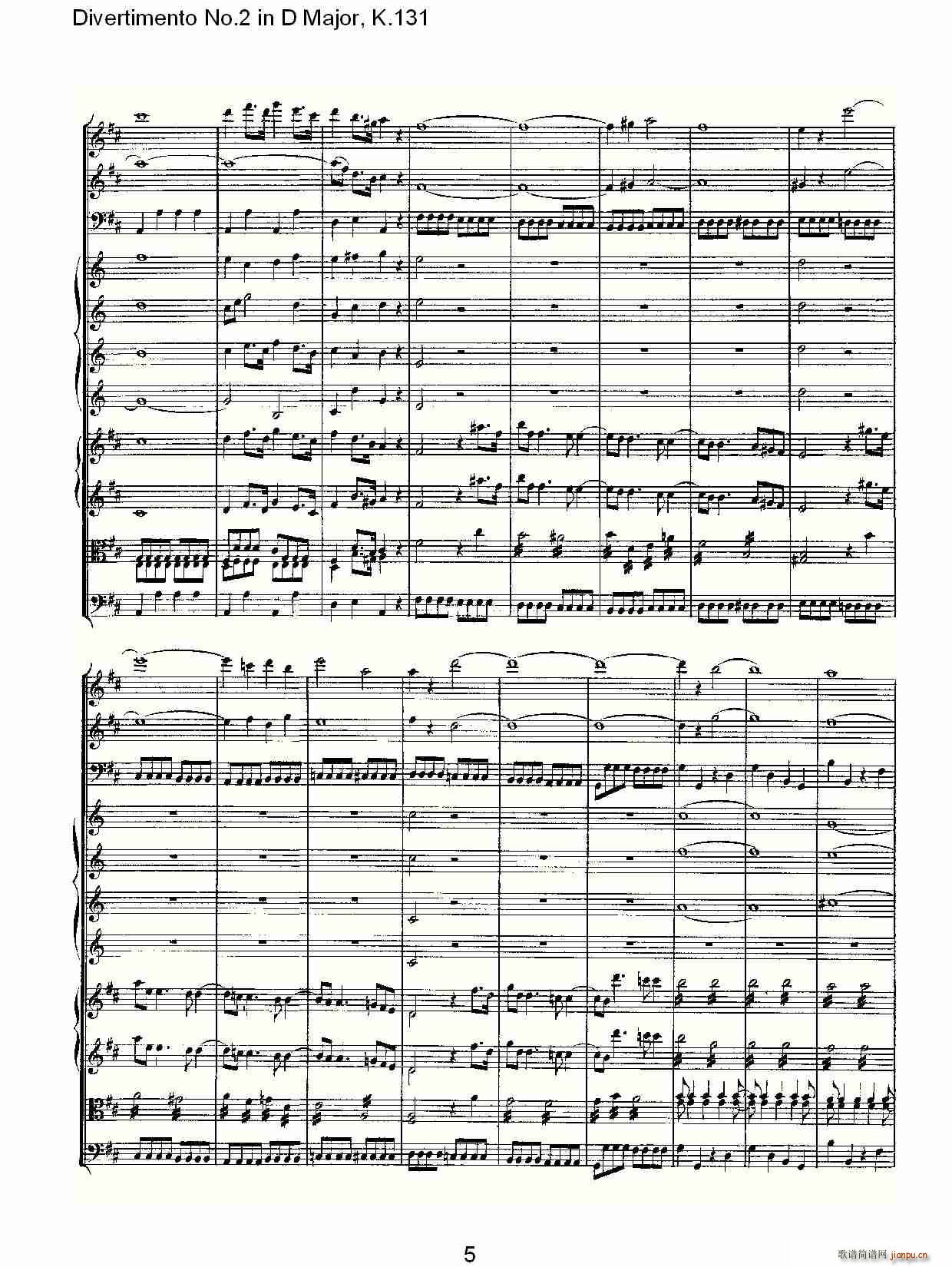 Divertimento No.2 in D Major, K.131(ʮ�ּ�����)5