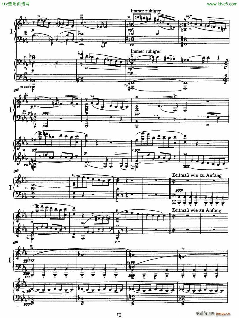 Bruckner Symphony No 4 4 hands arr ��(����V)25