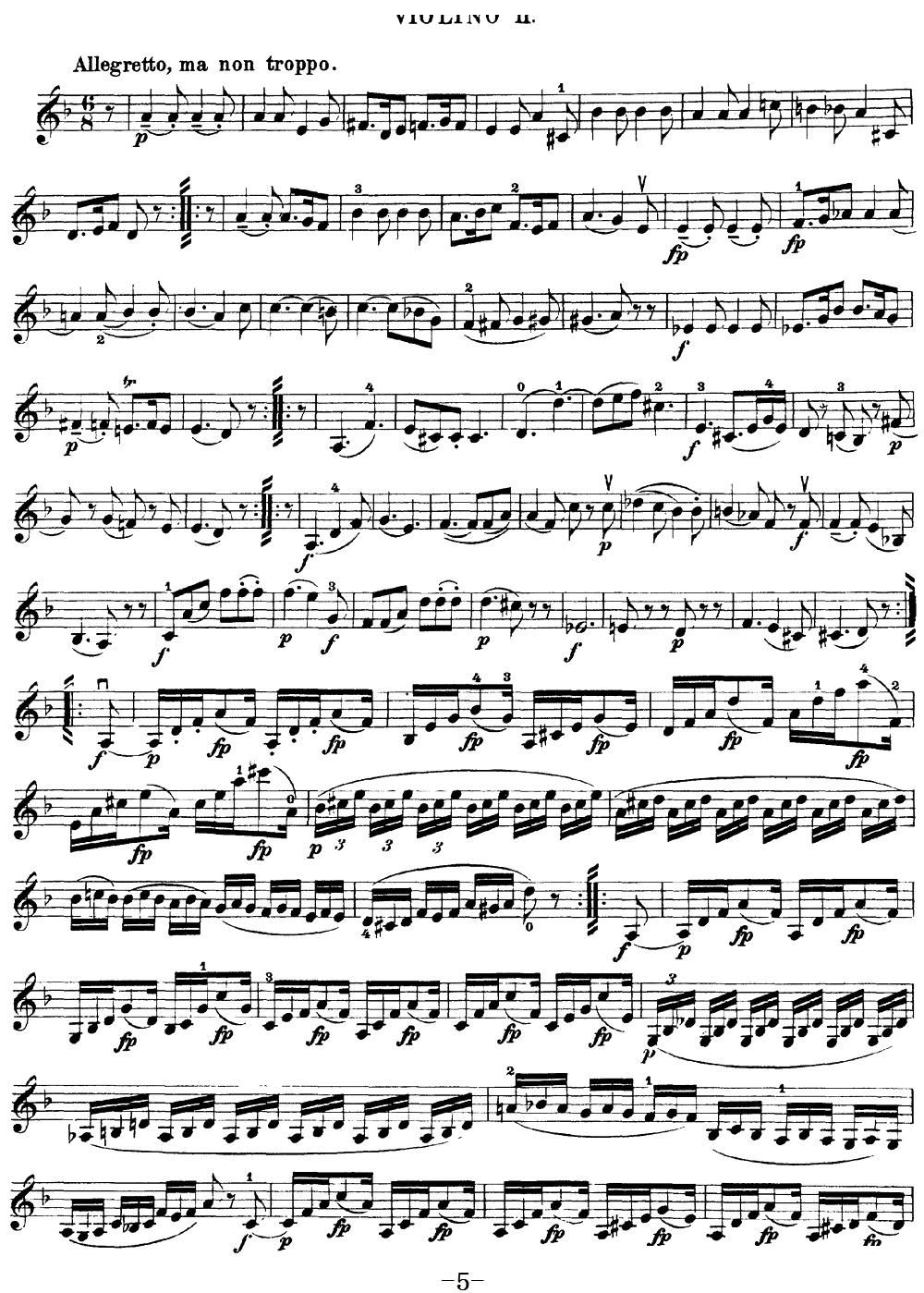Mozart Quartet No 15 in D Minor K 421 Violin 2(ʮ�ּ�����)5