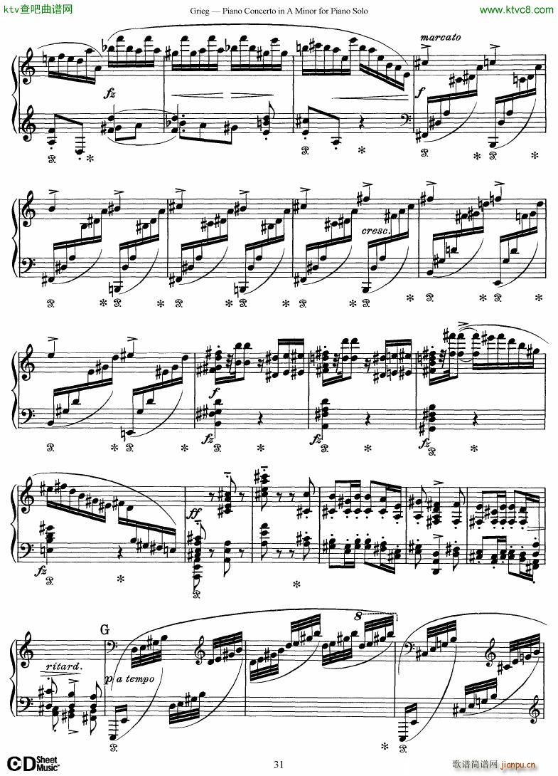 Grieg Piano Concerto solo arr 2 byGrieg(����V)31