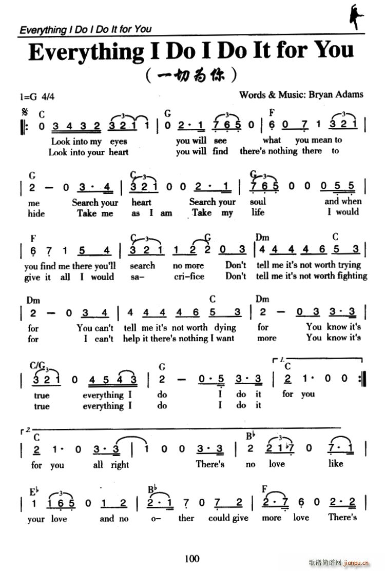 Everything I Do I Do It for You һ�О���(ʮ�ּ�����)1