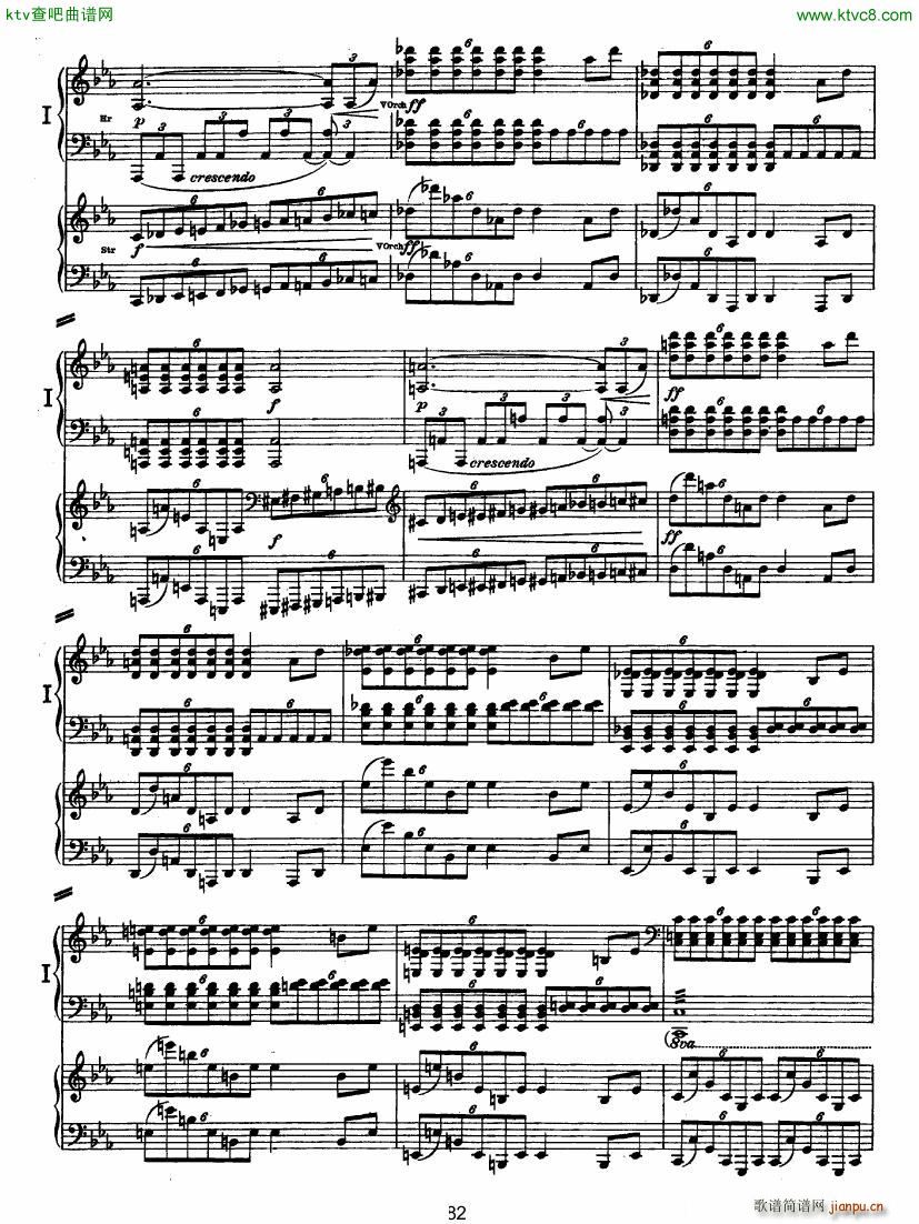 Bruckner Symphony No 4 4 hands arr ��(����V)31