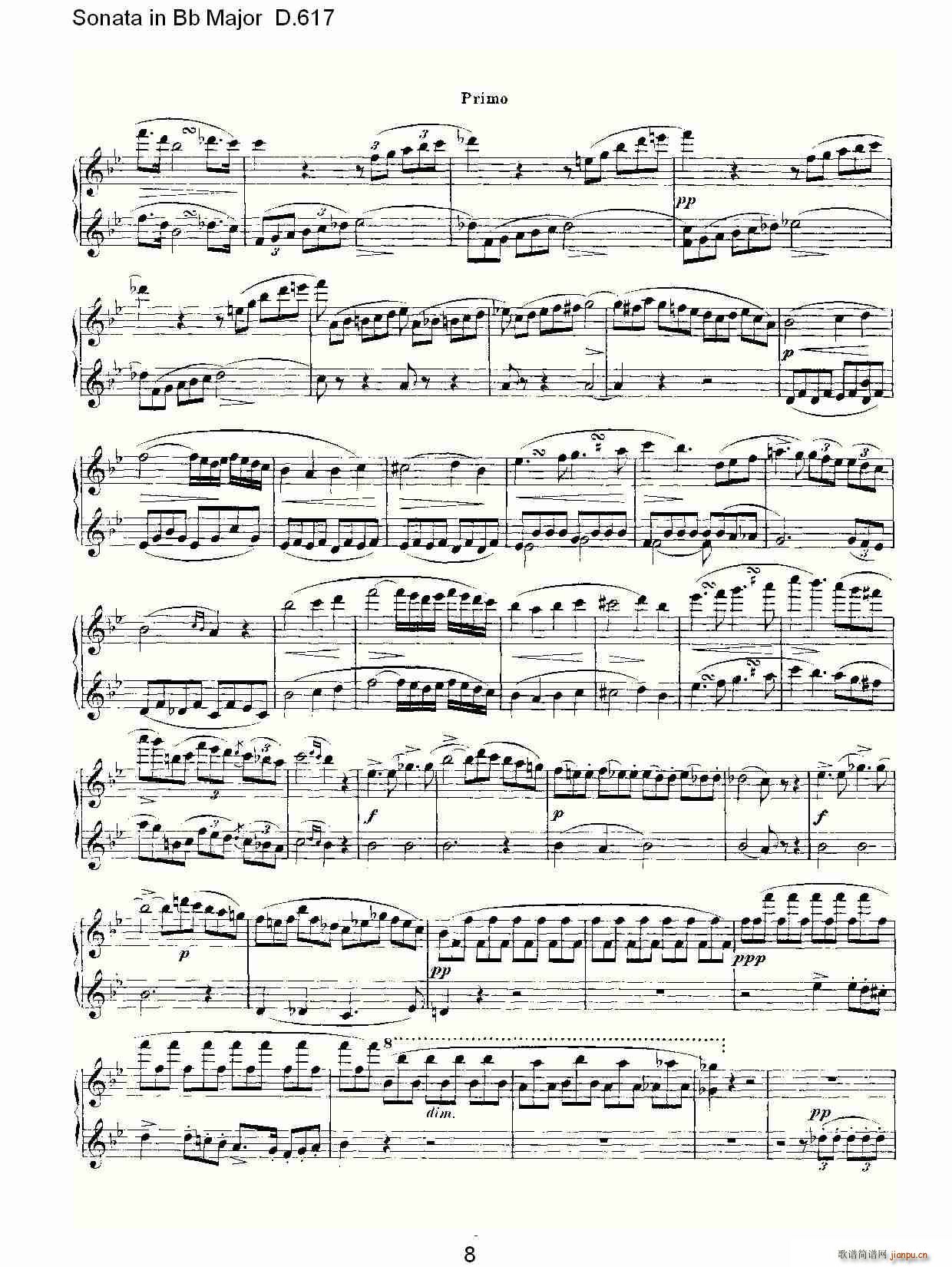 Sonata in Bb Major D.617(ʮ�ּ�����)8