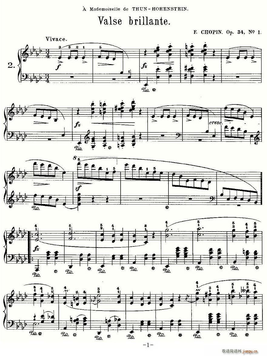 valse brillante��Op.34, No.1(ʮ�ּ�����)1