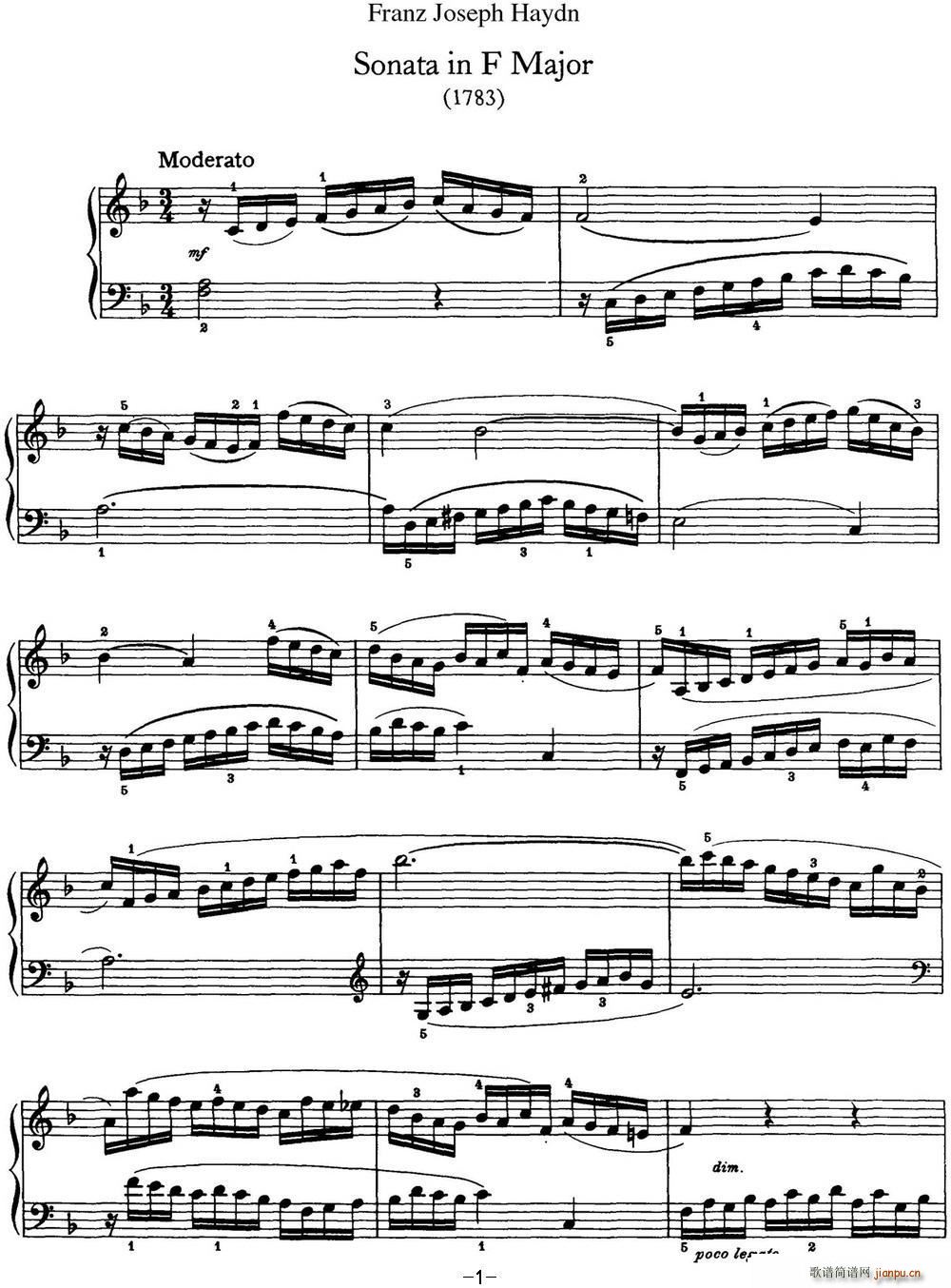 ���D ������Q�� Hob XVI 47 in F major(����V)1