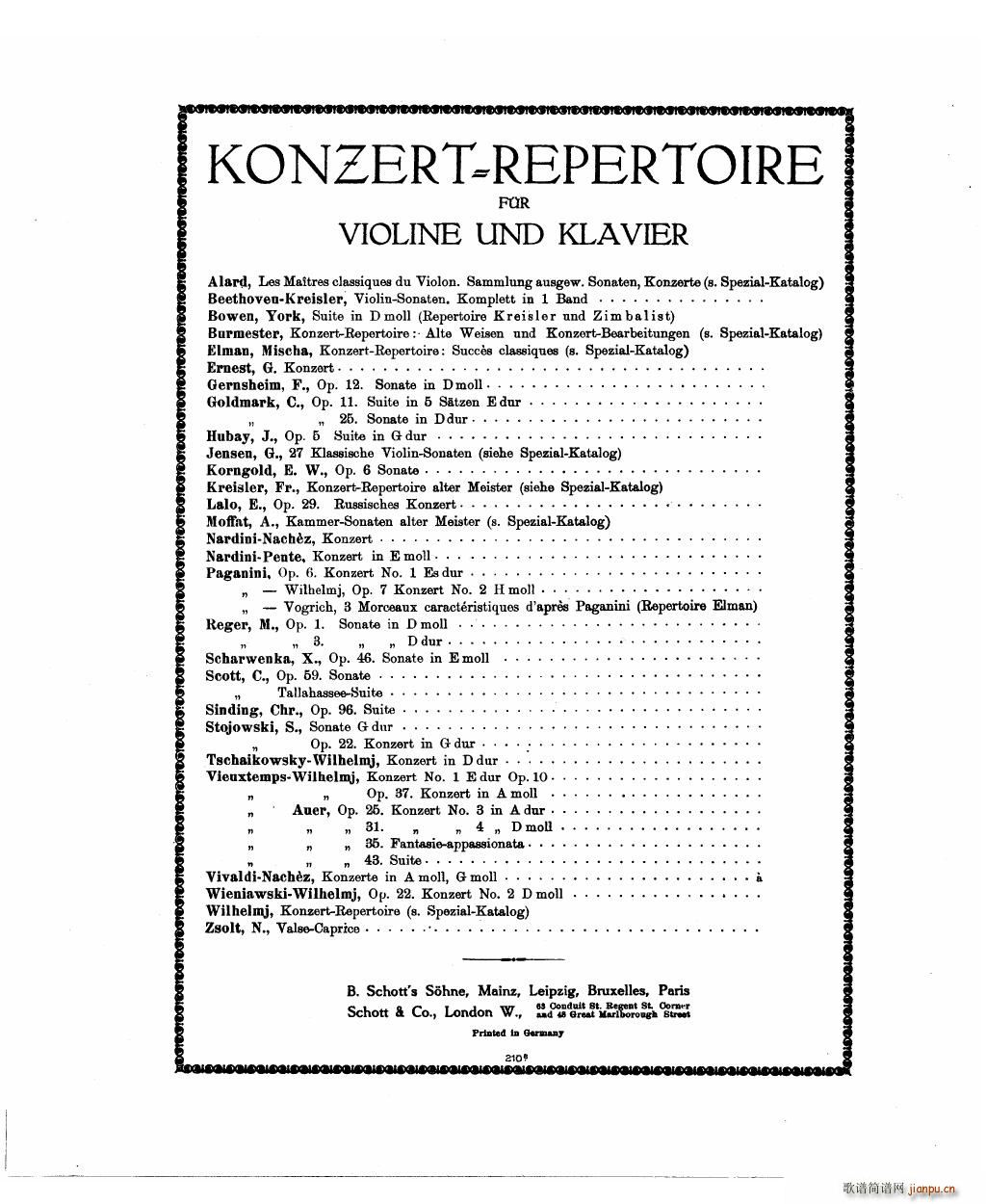 Bowen Humoresque for violin and piano(����V)14