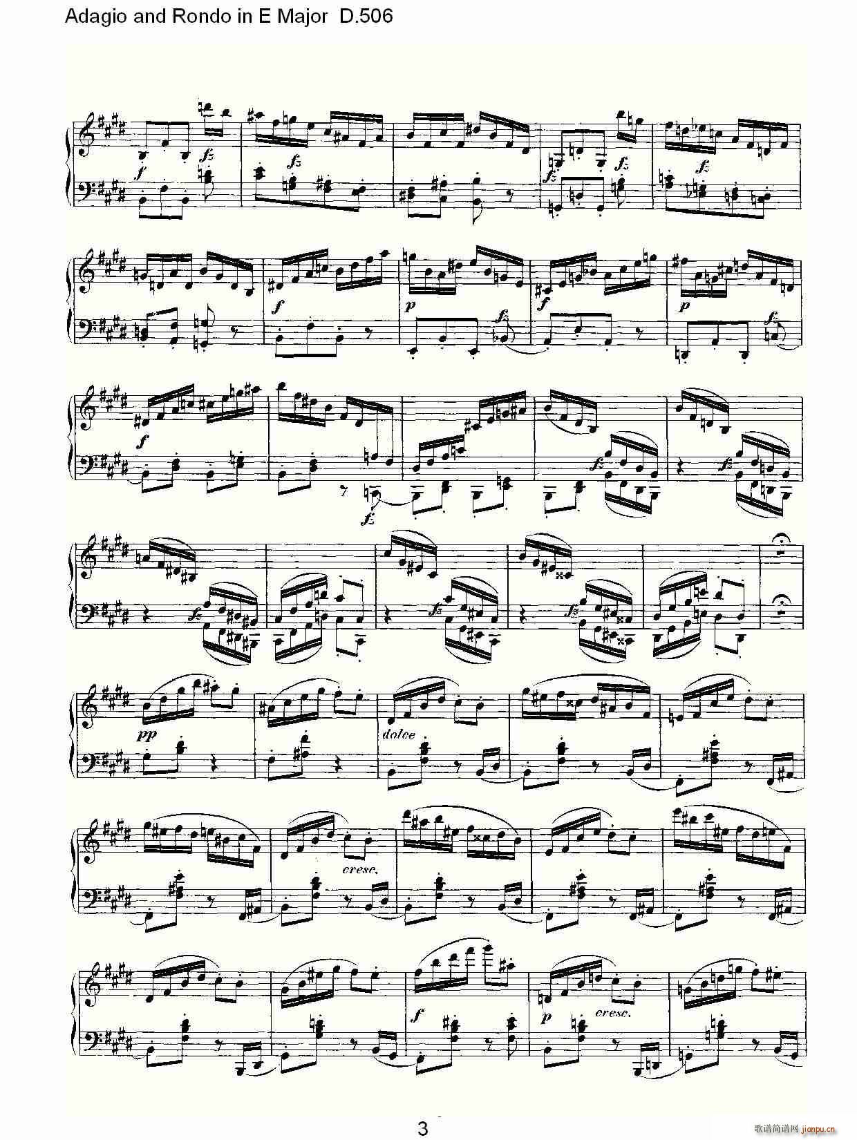 Adagio and Rondo in E Major D.506(ʮ�ּ�����)3