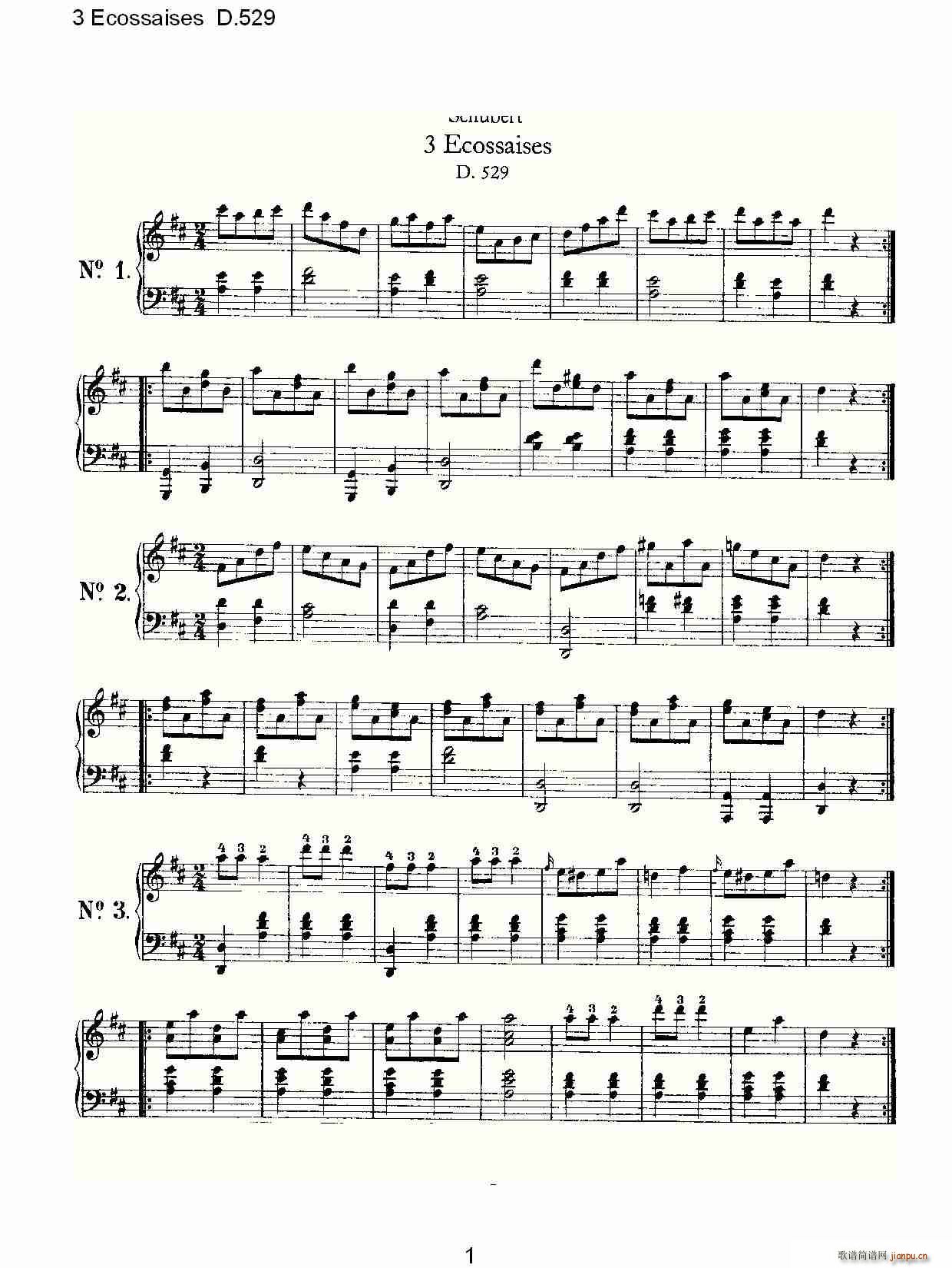 3 Ecossaises D.529(ʮ�ּ�����)1