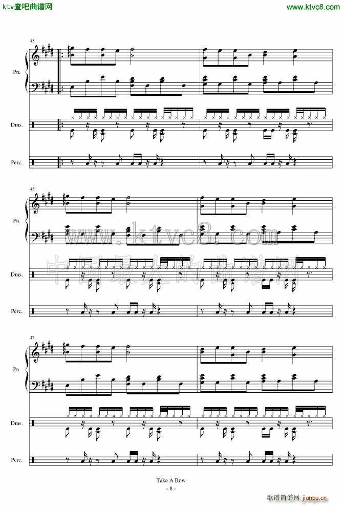 Take a Bow Piano Drums(����V)8