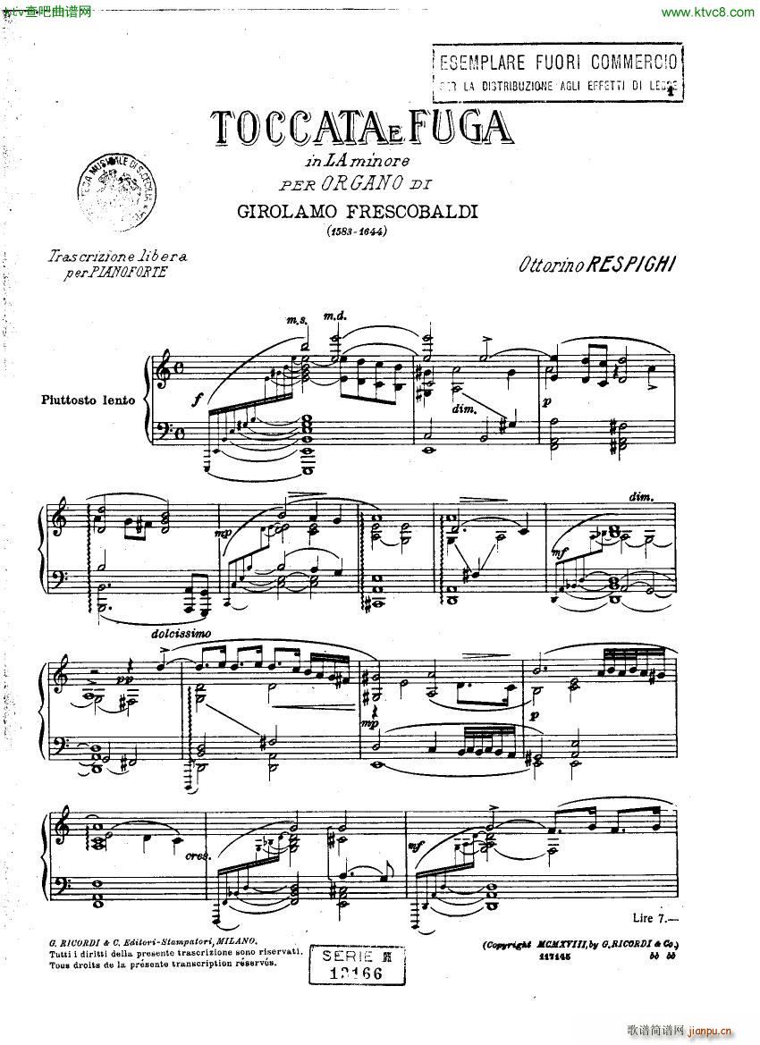 Frescobaldi Toccata and Fugue Respighi(����V)1