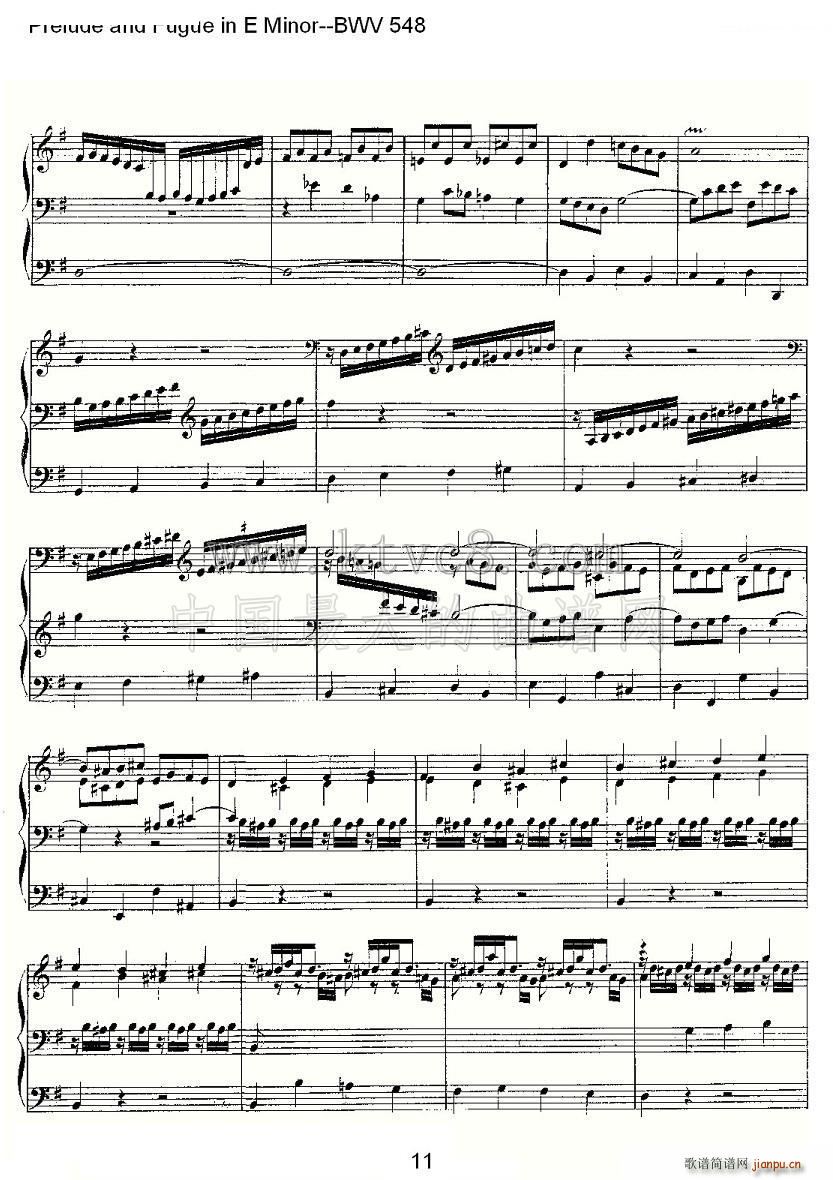 Prelude and Fugue in E Minor BWV 548 ���L(f��ng)���V(ʮ�ּ�����)11
