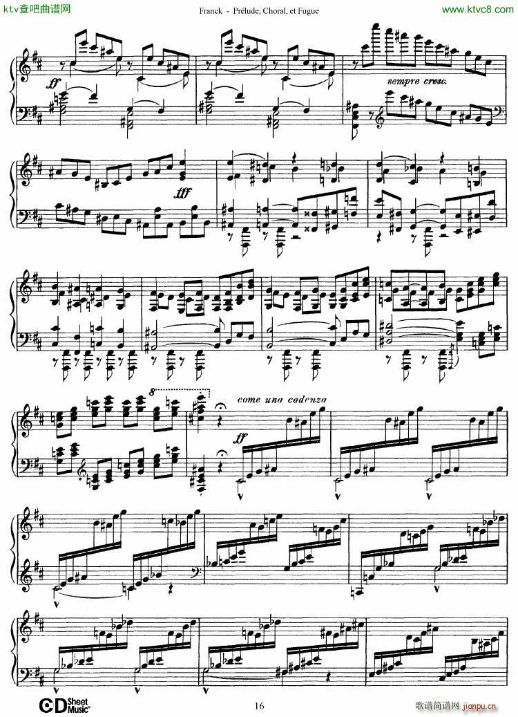 Franck Pr��lude Choral et Fugue(����V)16