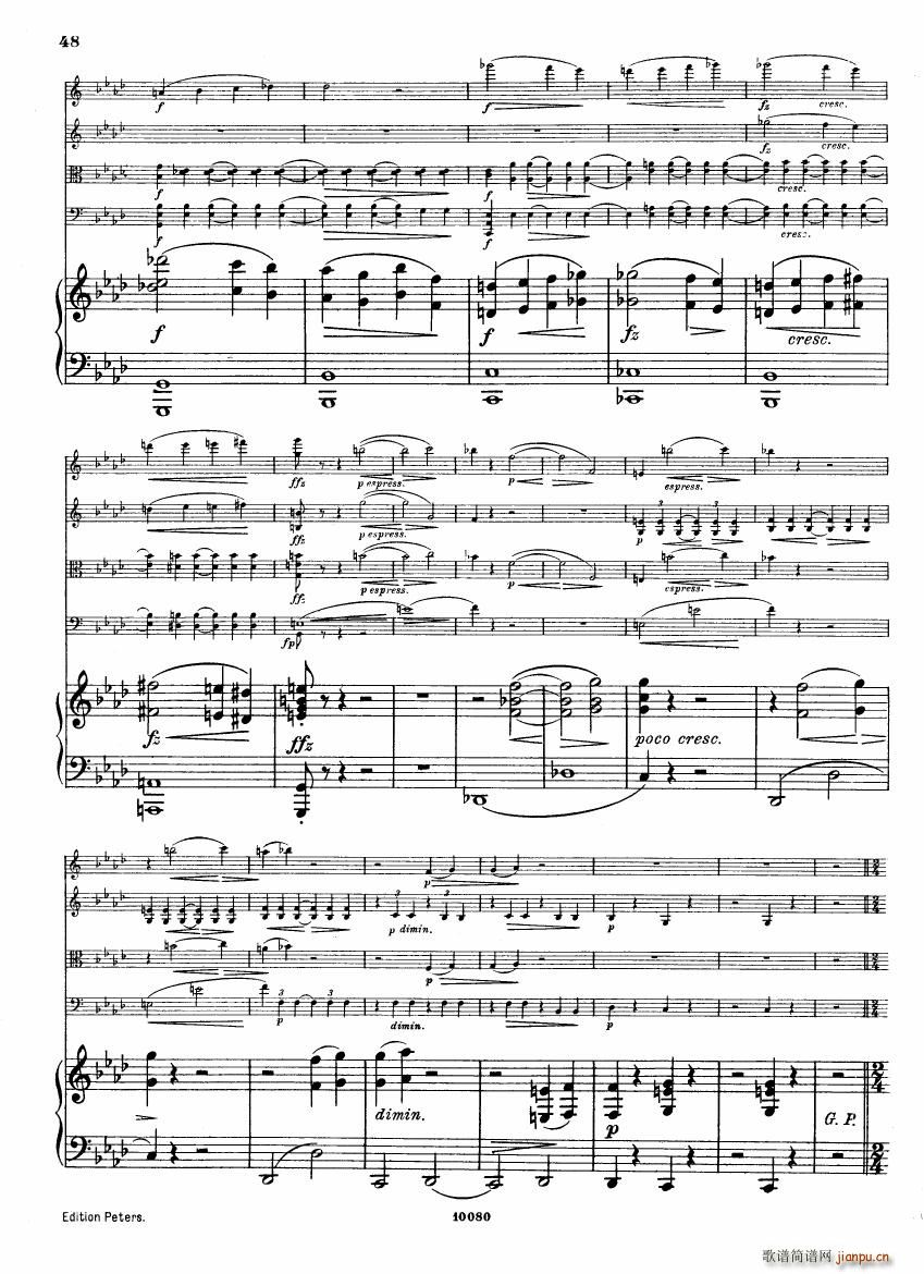 Brahms op 34 Piano Quintet f minor score ��(����V)6