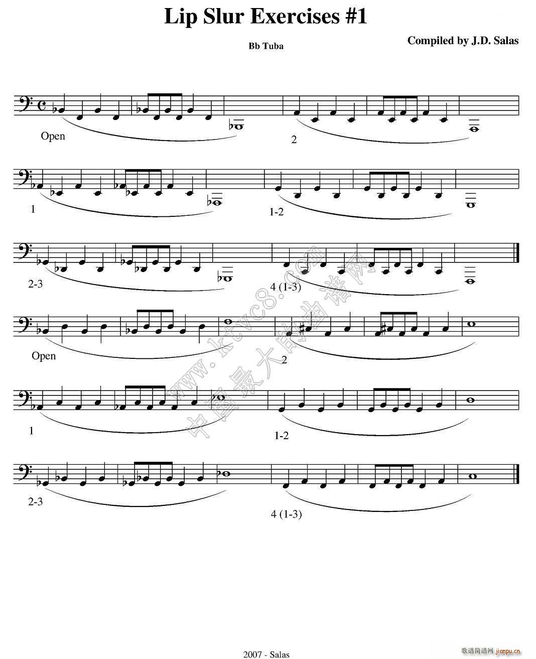 Lip Slur Exercise Bb Tuba ��̖�����̲��x��(ʮ�ּ�����)1