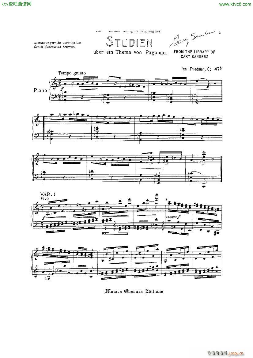 Friedman op 47b Paganini Studien(����V)1