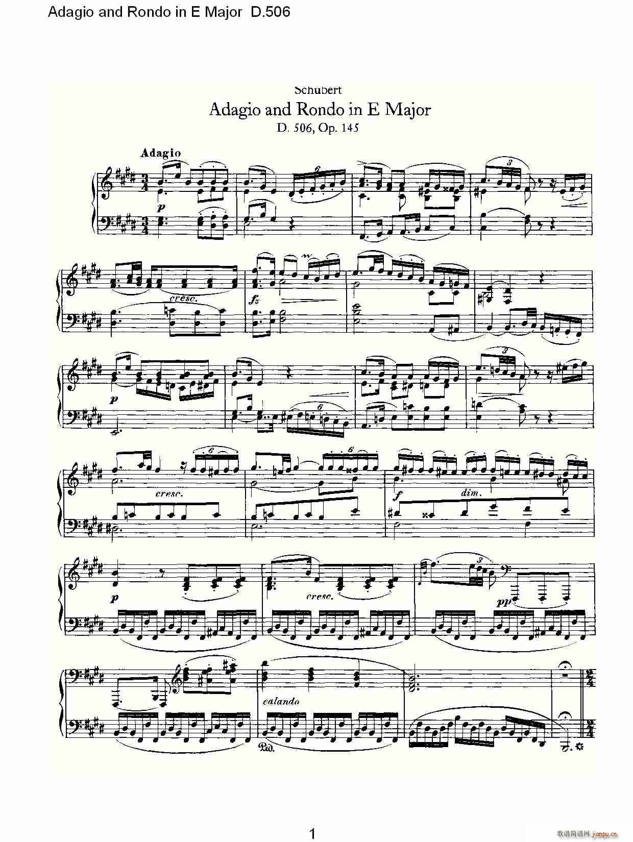 Adagio and Rondo in E Major D.506(ʮ�ּ�����)1