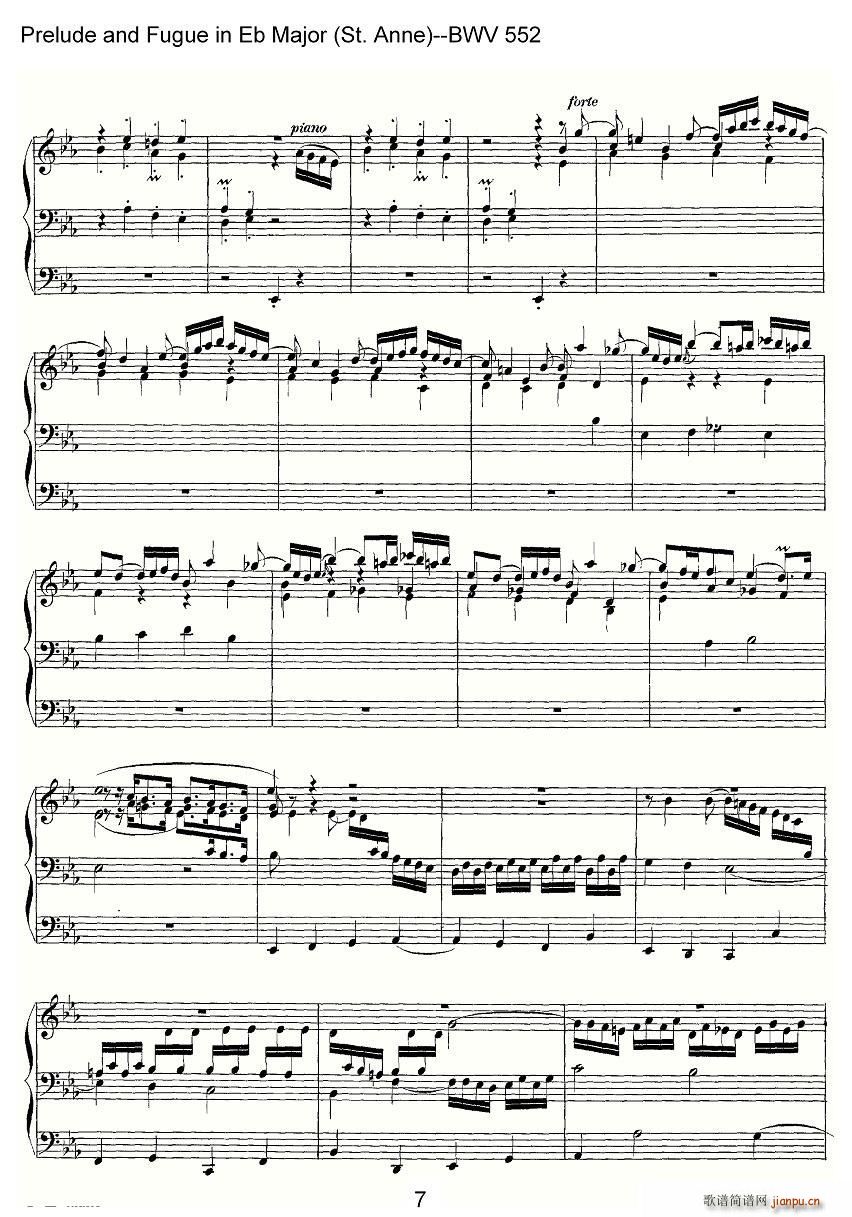 Prelude and Fugue in Eb Major St Anne BWV 552 ���L(f��ng)��(ʮ�ּ�����)7