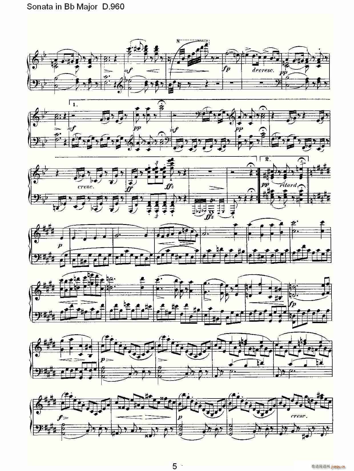 Sonata in Bb Major D.960(ʮ�ּ�����)5