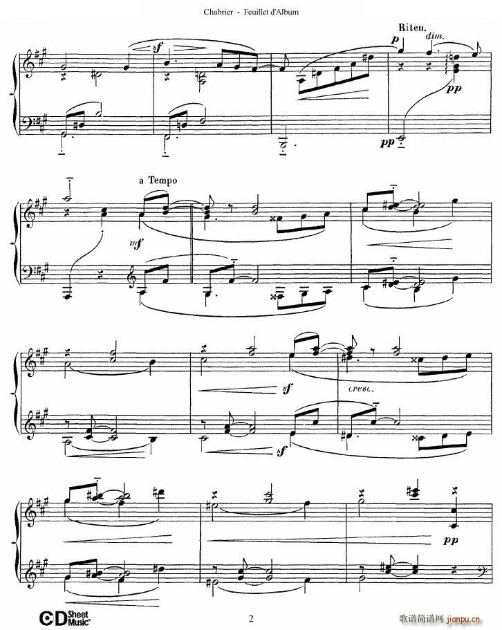 Chabrier Feuillet d lbum Feuillet d lbum(ʮ�ּ�����)3