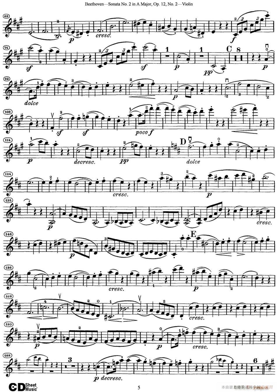 Violin Sonata No 2 in A Major Op 12 No 2(С�����V)5