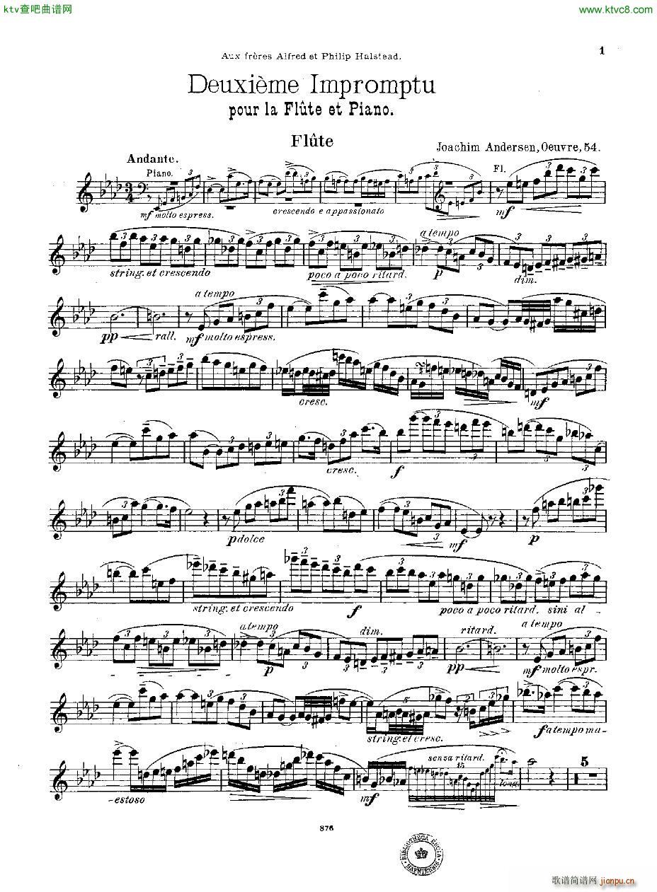 Andersen op 54 Deuxieme Impromptu fl pno(����V)11