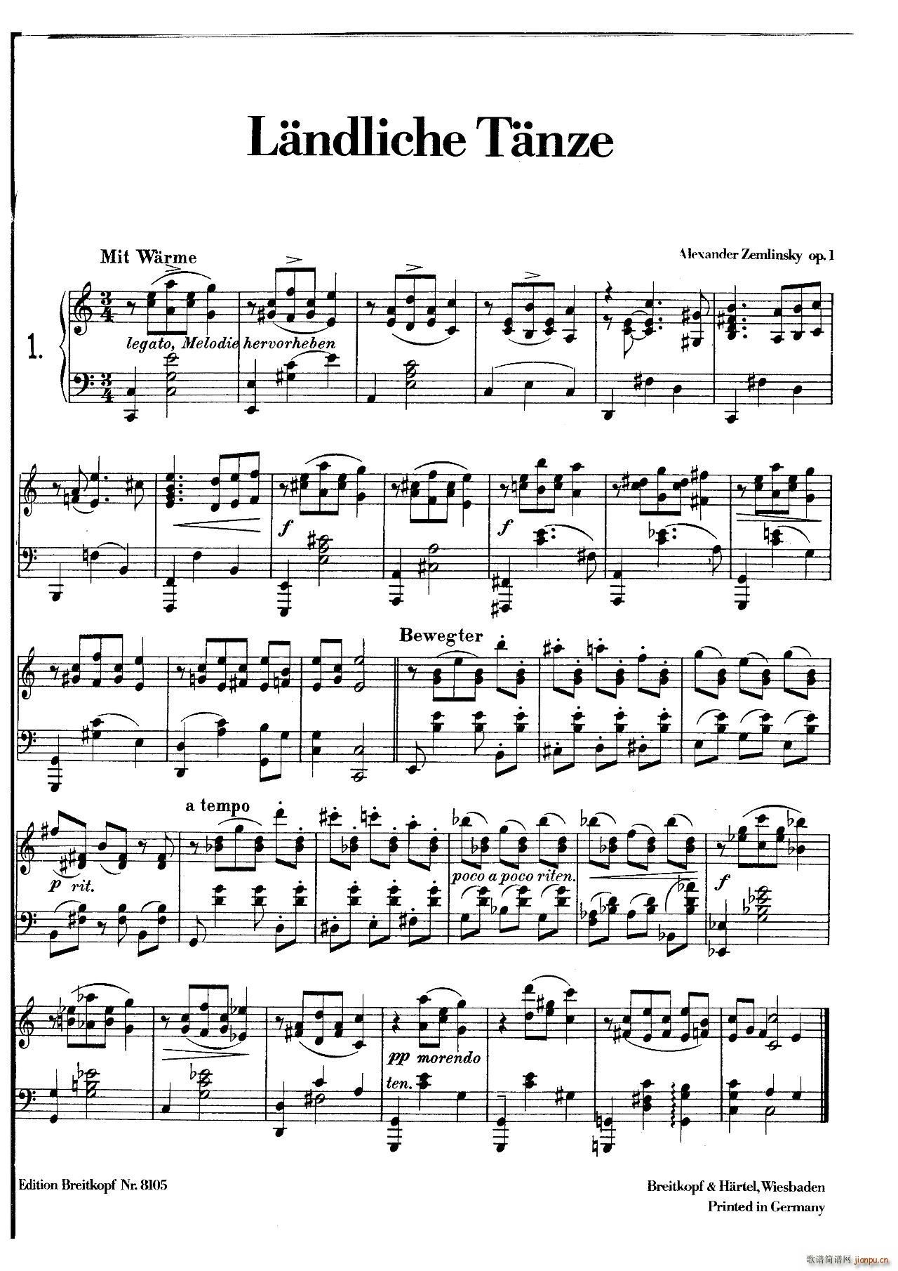 �� ��ķ��˹�� Landliche Tanzee Op 1 �l������(����V)1