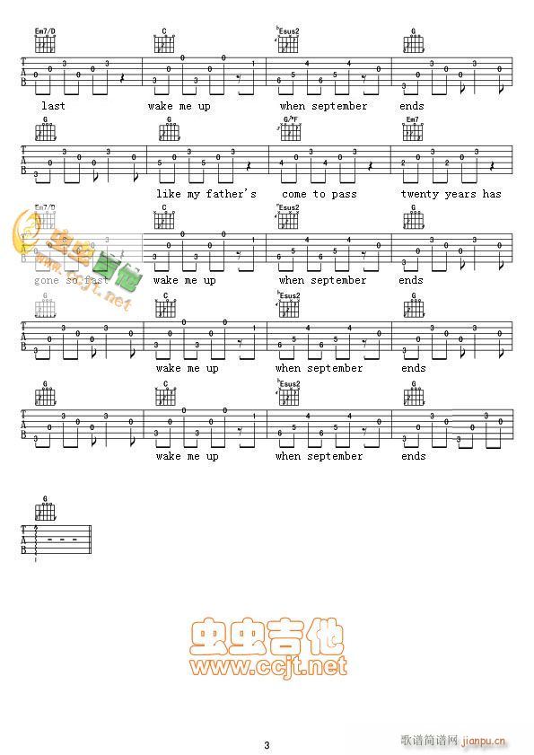 Wake Me Up When September Ends(ʮ�ּ�����)3